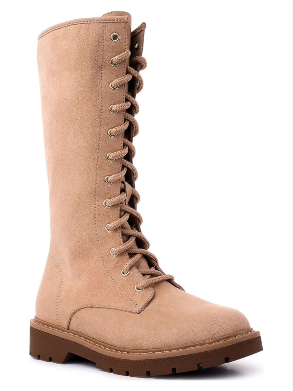 Girls’ Tall Lace-Up Faux Suede Boots - Size  2